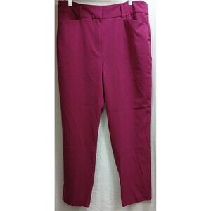 New York & Company Women's Dress Pants Size 14 Magenta Pink Career Office EUC